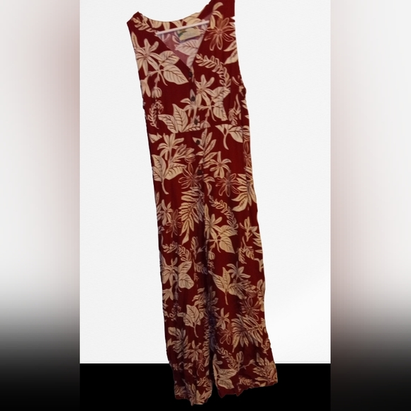 ☀ Flowing Paradise Found Maxi Dress- Vintage 55" Long - Size: L - Picture 3 of 7